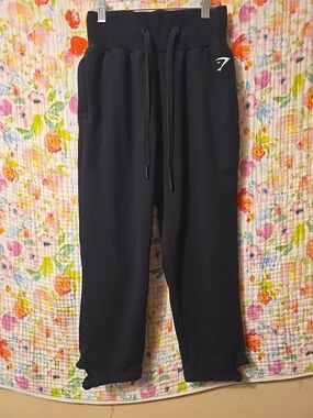Gymshark Black Drawstring Jogger Sweatpants